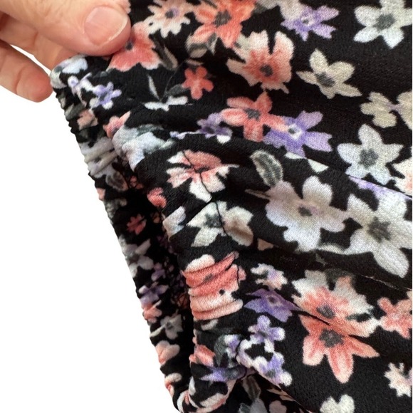 Ardene XL Floral Romantic Feminine Wrap Front Spring Puff Sleeve NWT Mini Dress - Picture 5 of 12